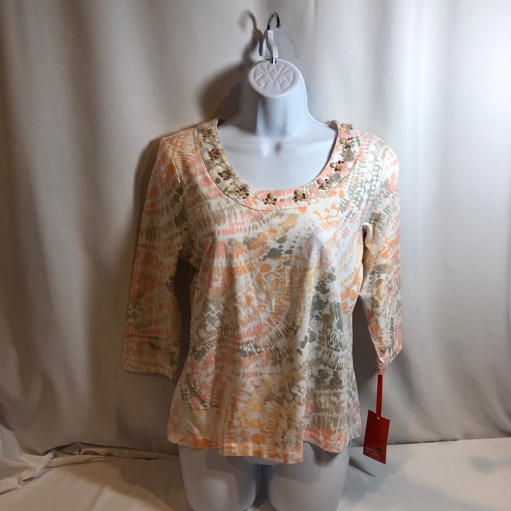 NEW Hearts of Palm Beaded Top Petite Medium